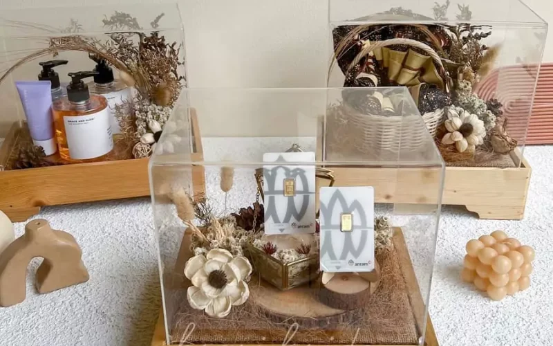 Seserahan Tipe Rustic Dried Flower dari Kresi Bride